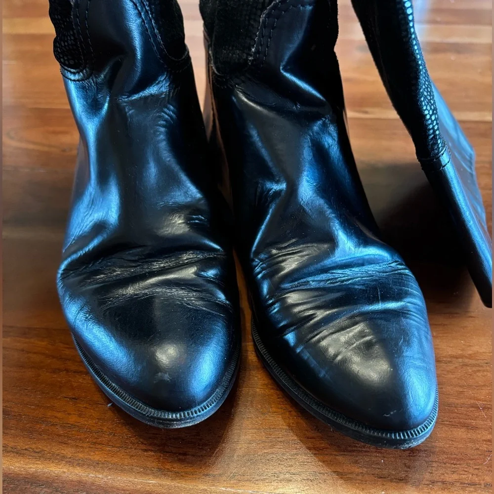 Vintage Bally Black Riding Boot - Picture 2 of 12